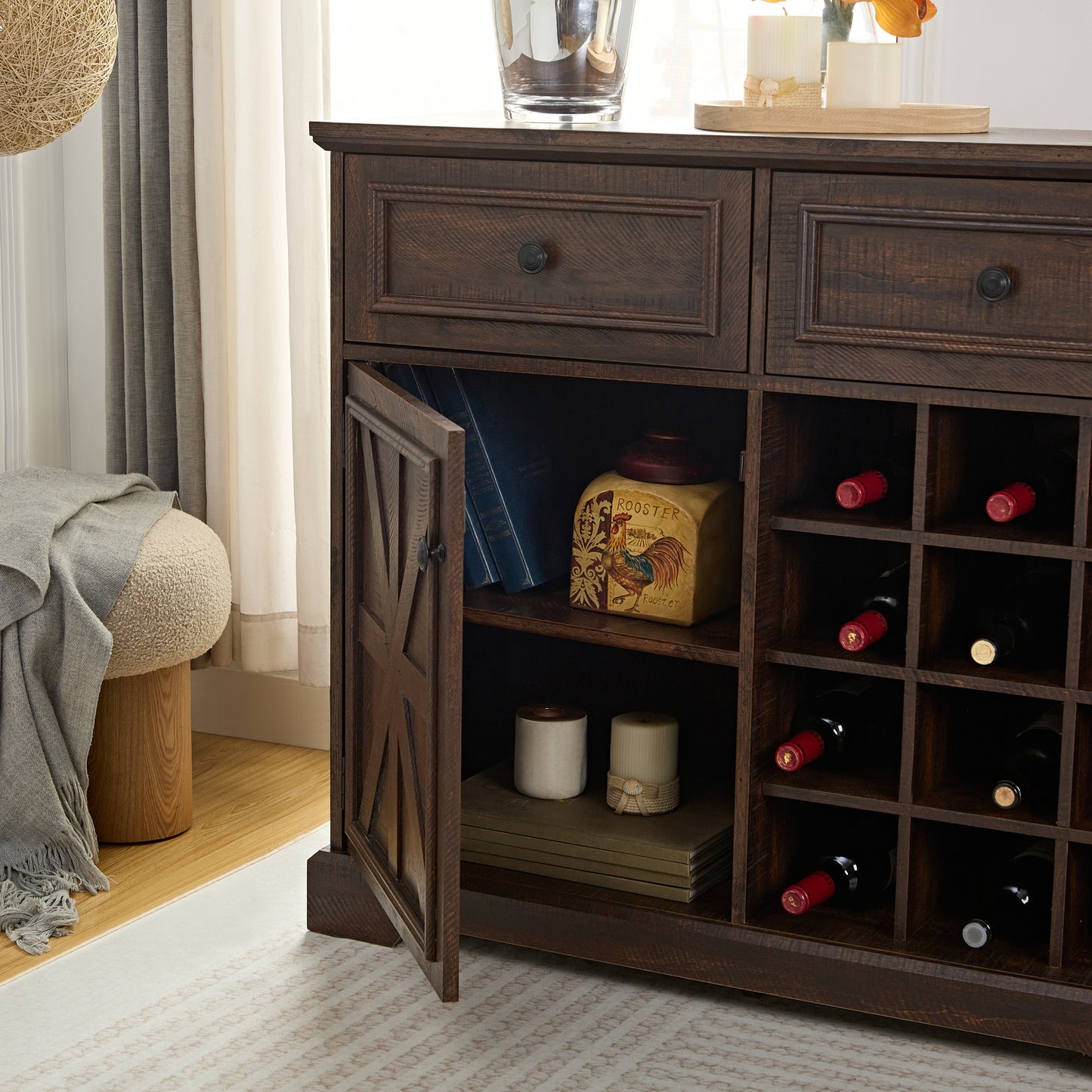 Ghivi Craftsman Farmhouse Storage Cabinet
