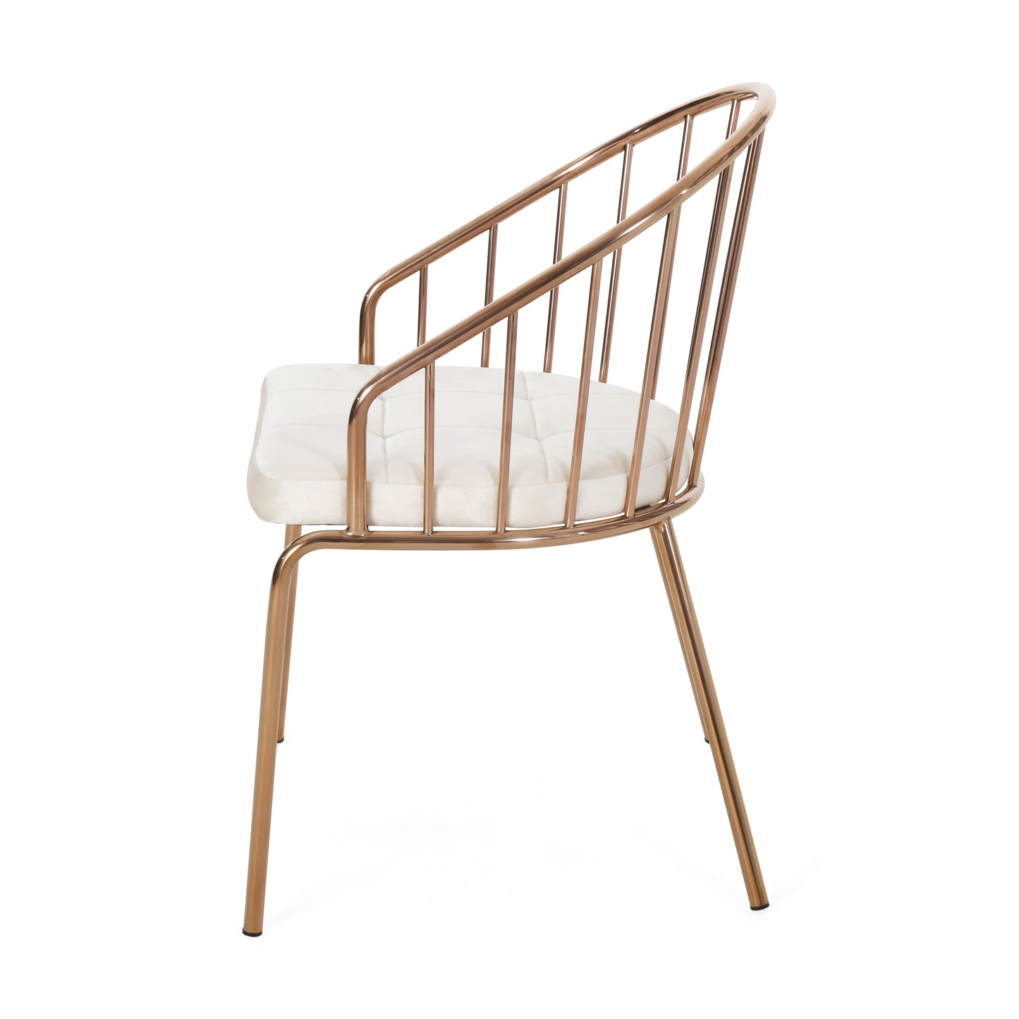 Niles Contemporary Steel Frame Velvet Dining Chair