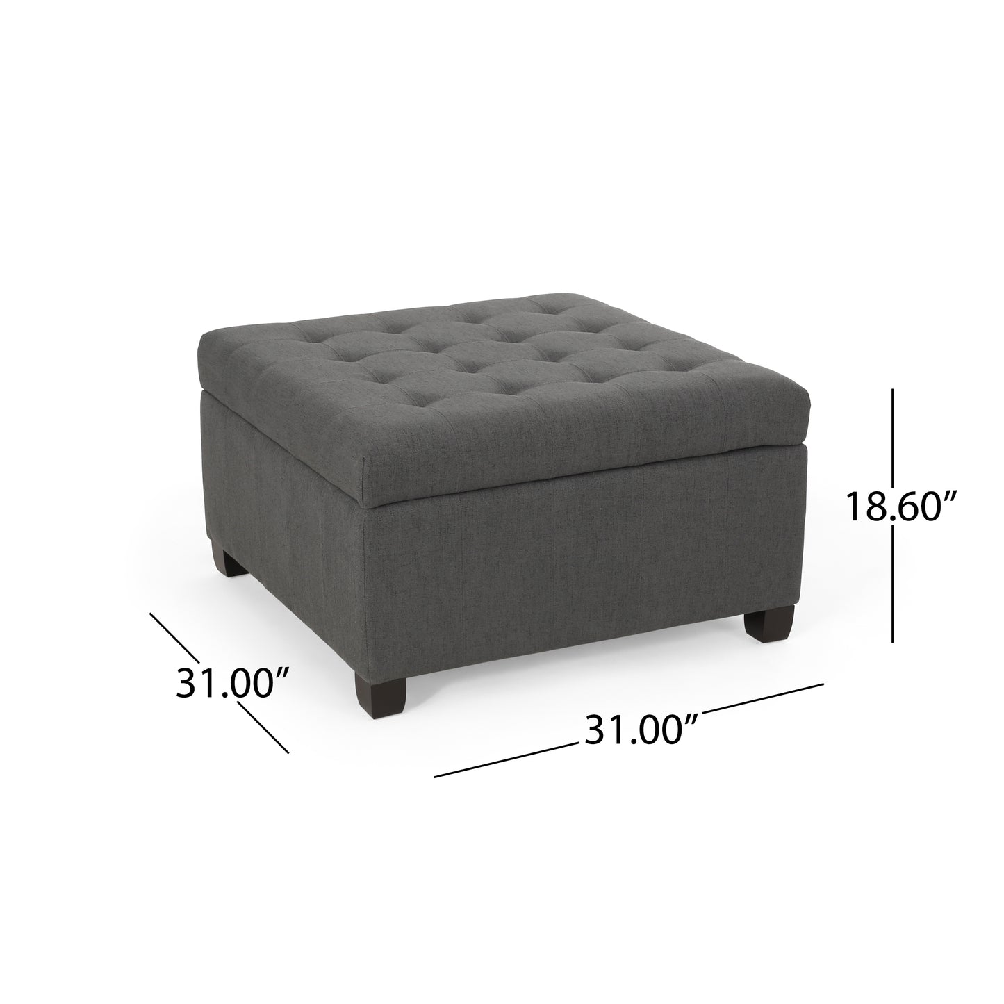Oakridge Contemporary Velvet Ottoman