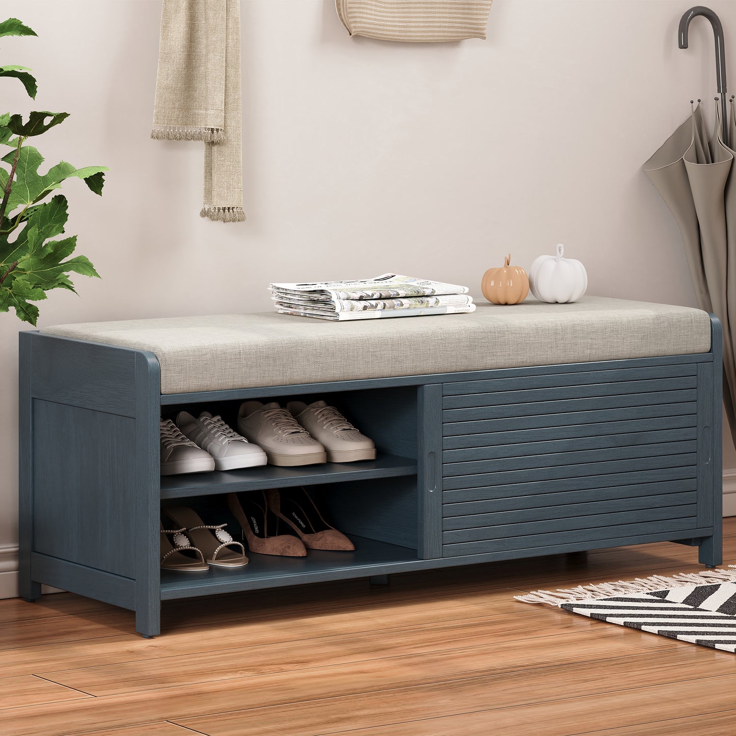Lula Modern Shutter Storage Bench