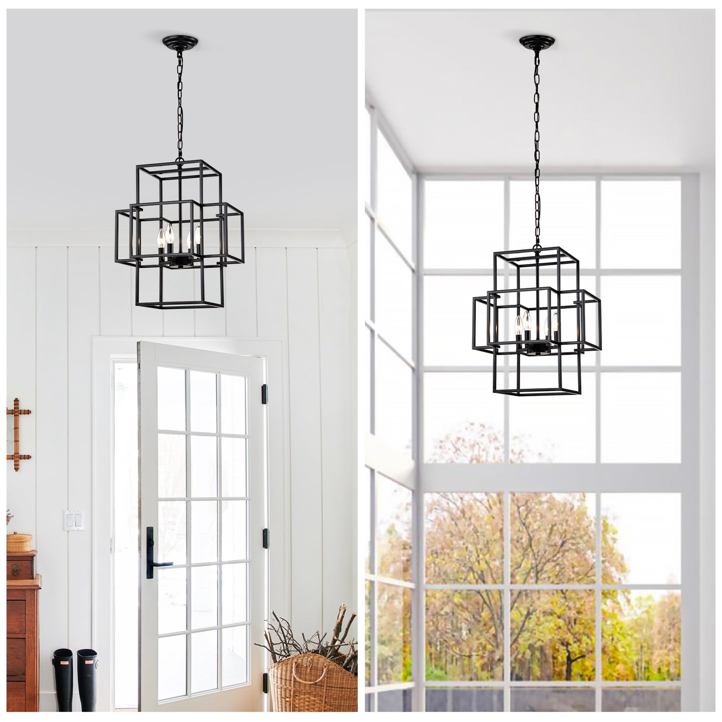 Marites Industrial Farmhouse Lantern Pendant