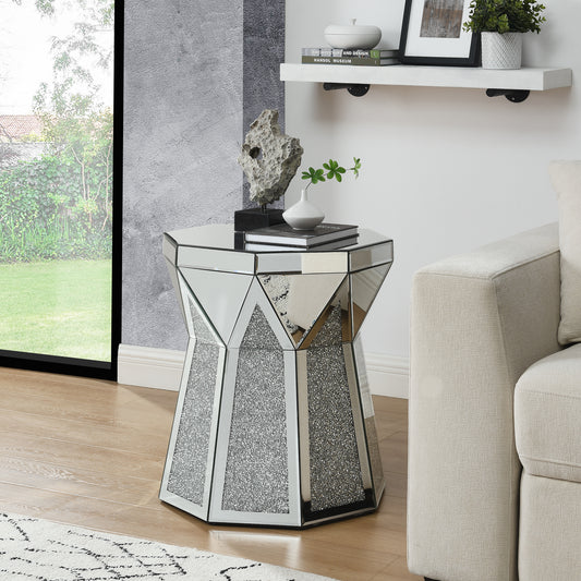 Justo Contemporary Crystal Polygon Coffee Table