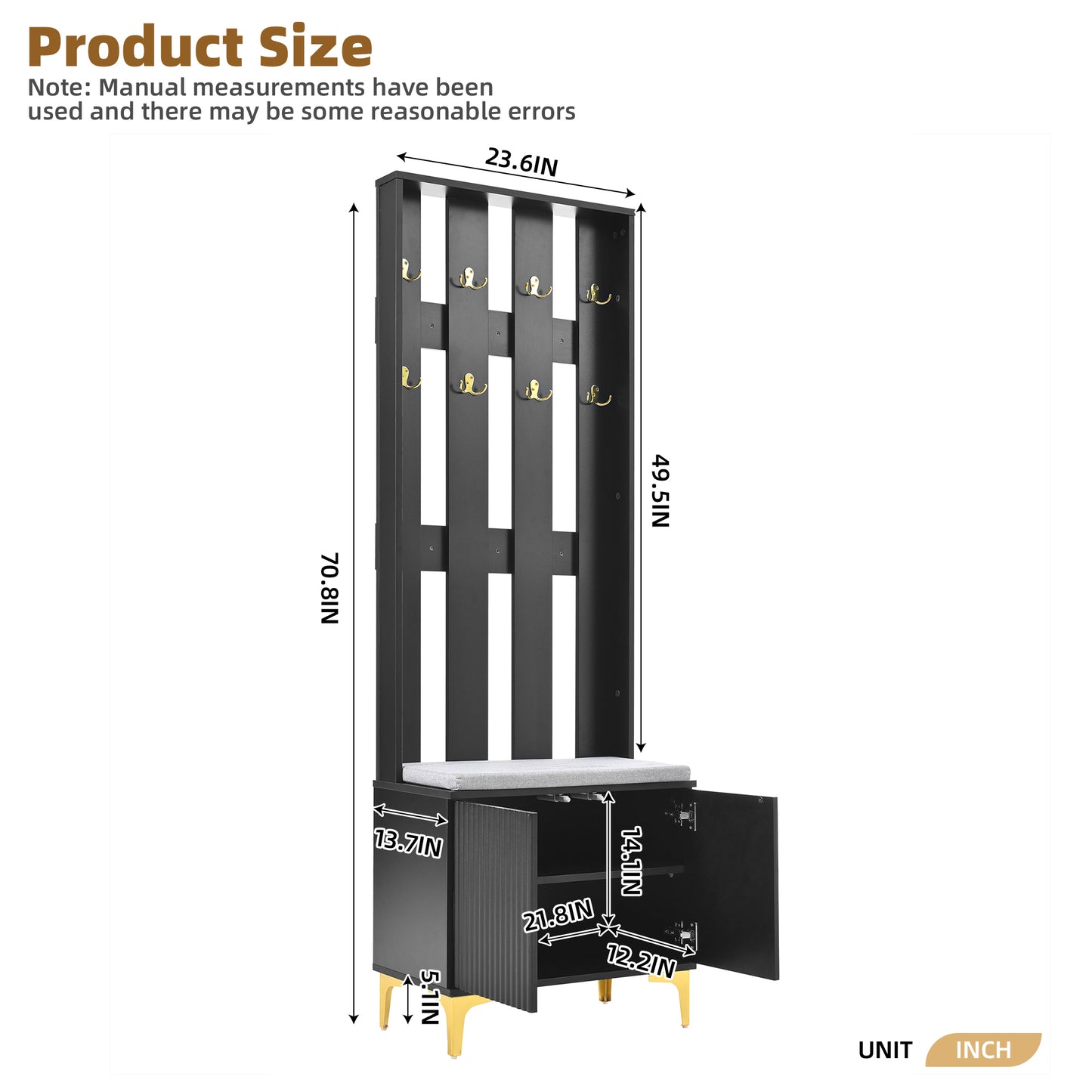 Warmsprings Modern Luxury Storage Coat Racks
