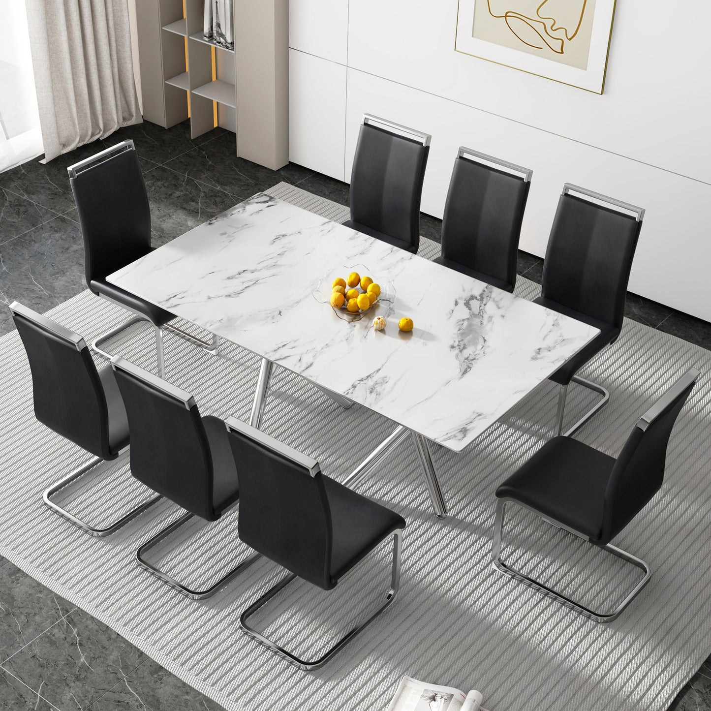 Emery Modern Glass Dining Table