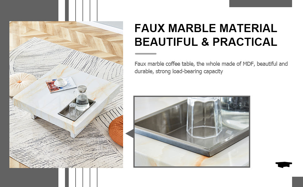Marites Modern Elegance Marble Coffee Table
