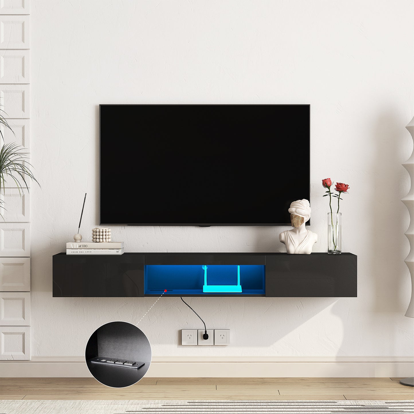Centerville Modern Floating LED TV Mounted Stand