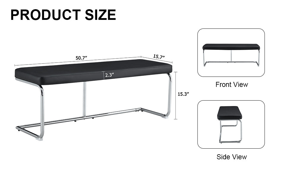 Marcel Industrial Black Shoe Bench