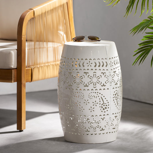 Kingsly Industrial Round Classic Side Table