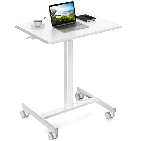 Marites Modern Mobile Standing Desk Laptop Cart