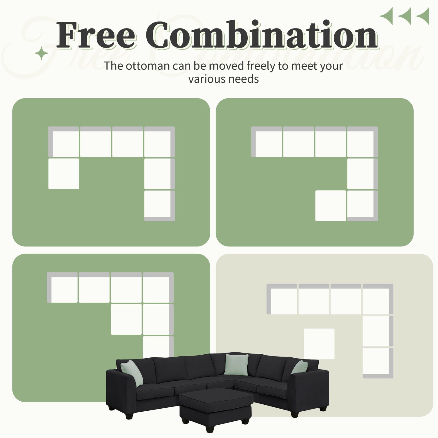 Oakridge Contemporary Fabric Sofa