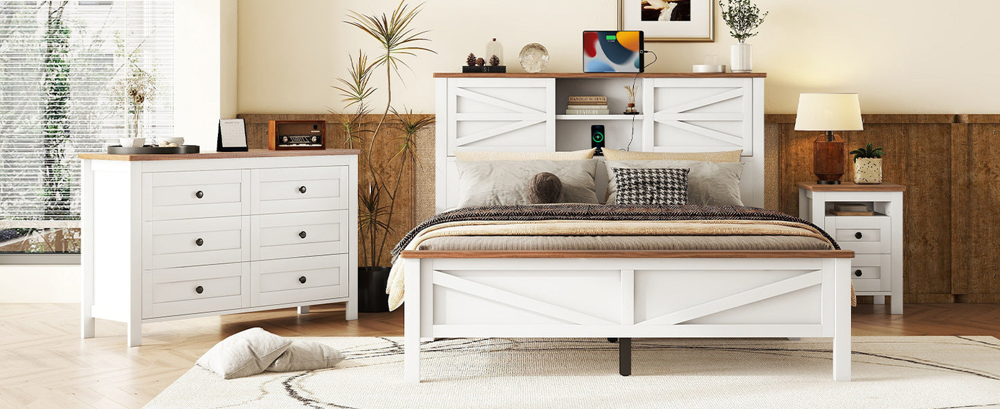 Somerset Craftsman Farmhouse 3-Pieces Bedroom Set