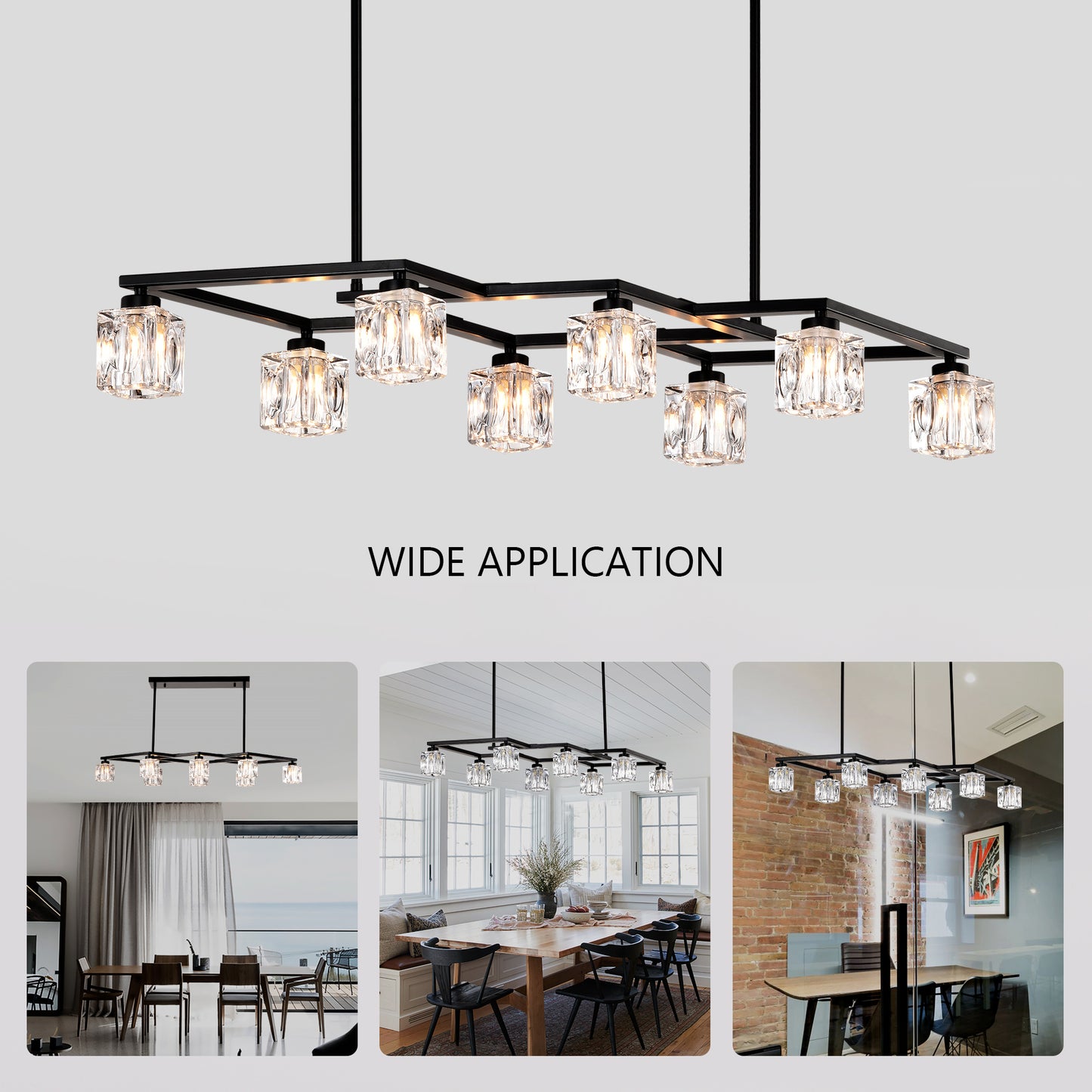 Marcel Industrial Crystal Chandelier