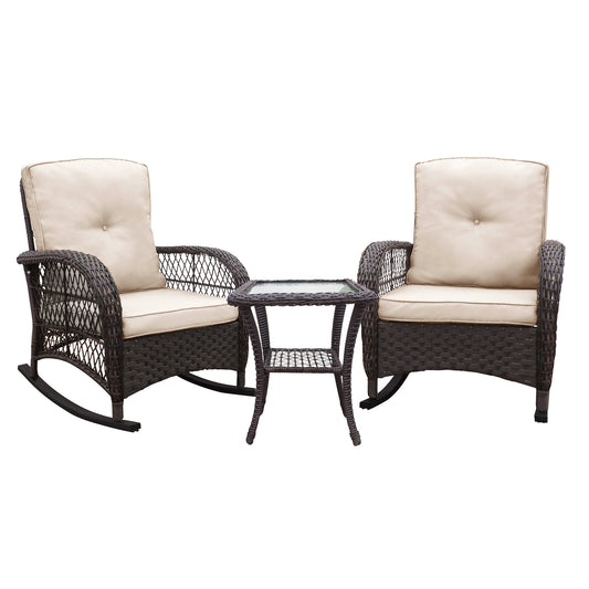 Marites Modern  Wicker Rocker Set