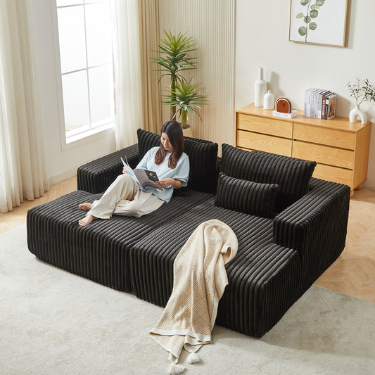 Justo Contemporary  Cloud Plush Lounge Sofa
