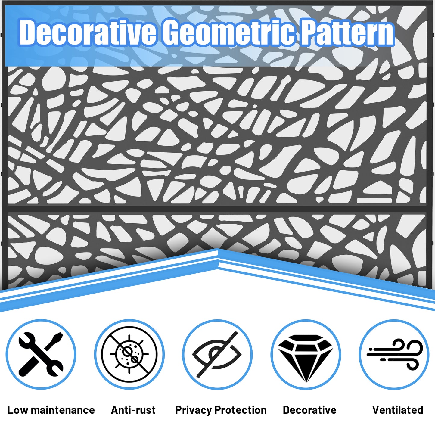 Warmsprings Industrial Metal Privacy Screen Panels