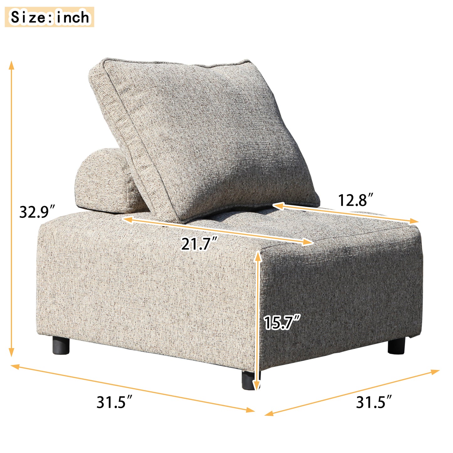 Justo Modern Aluminum Outdoor Sofa