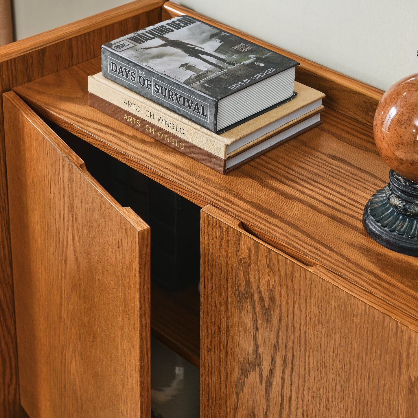 Kingsly Mid-Century Wood Storage Cabinet