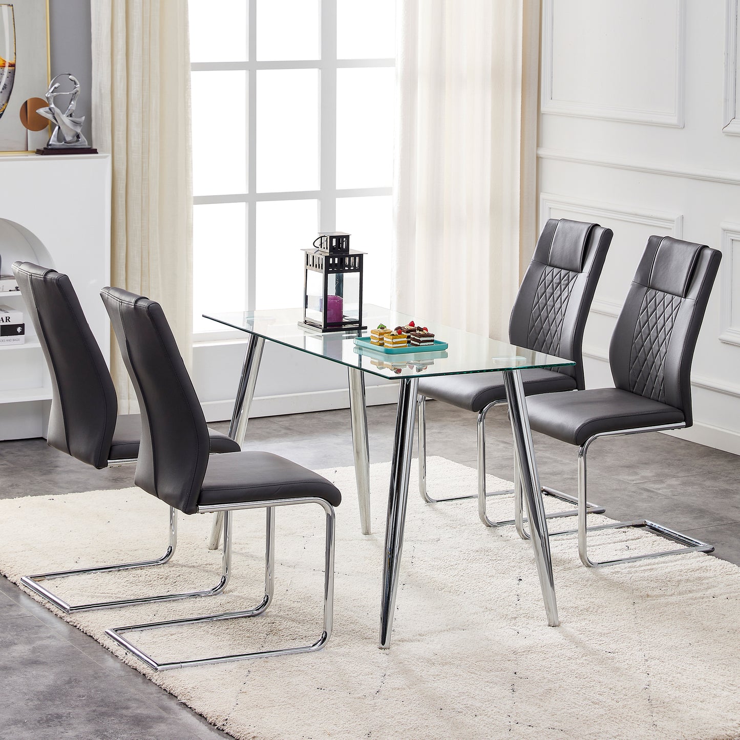 Eda Modern Faux Leather Chairs
