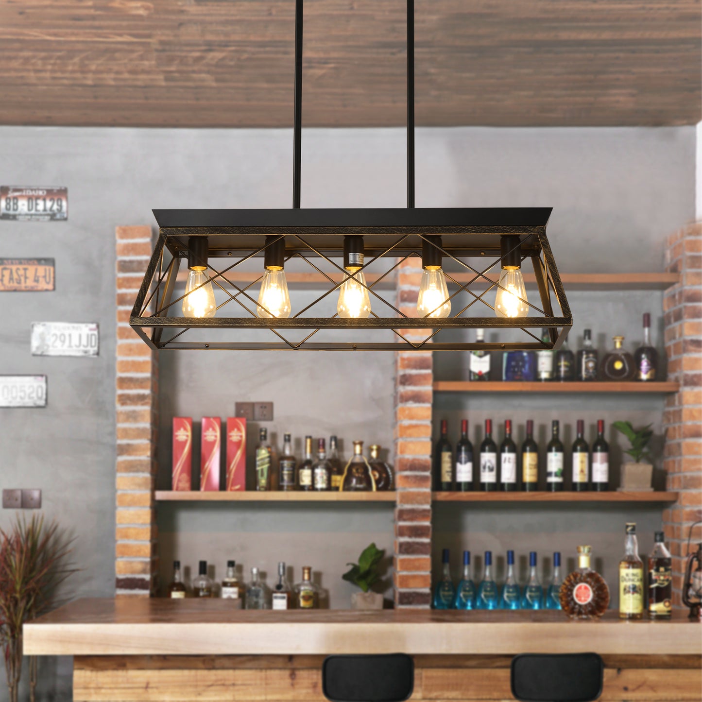 Luz Industrial Rectangular Island Light