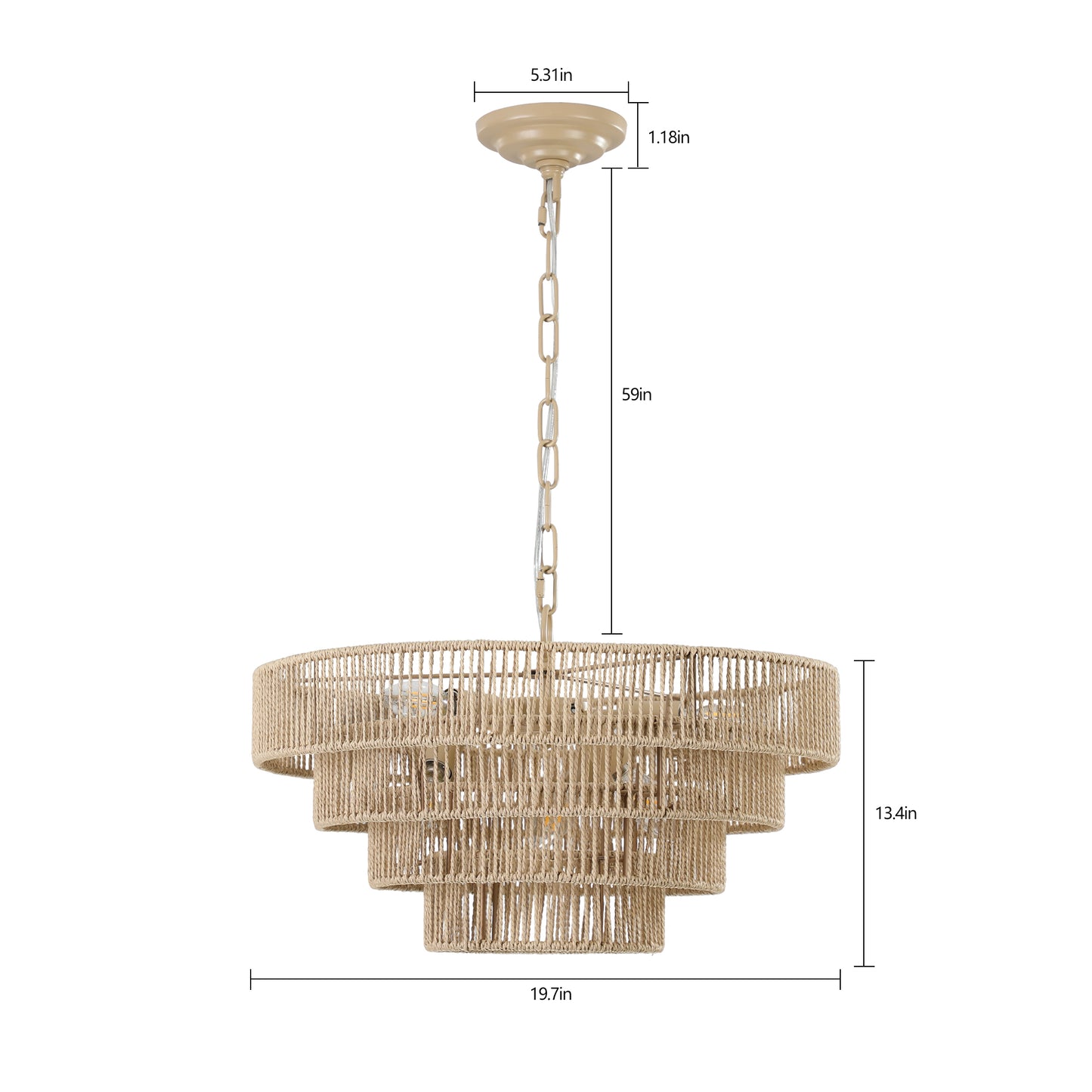 Fitch Modern Rattan Pendant Light