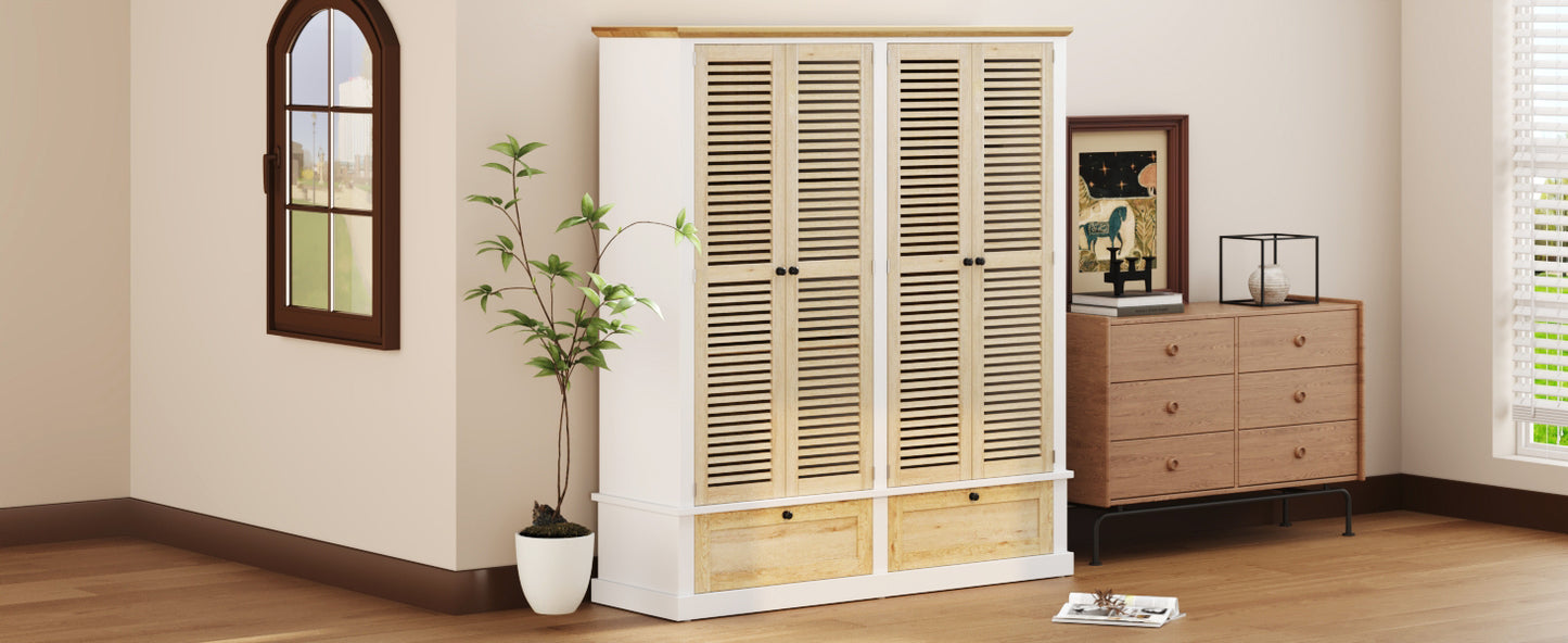 Niles Contemporary Shutter Door Wardrobe