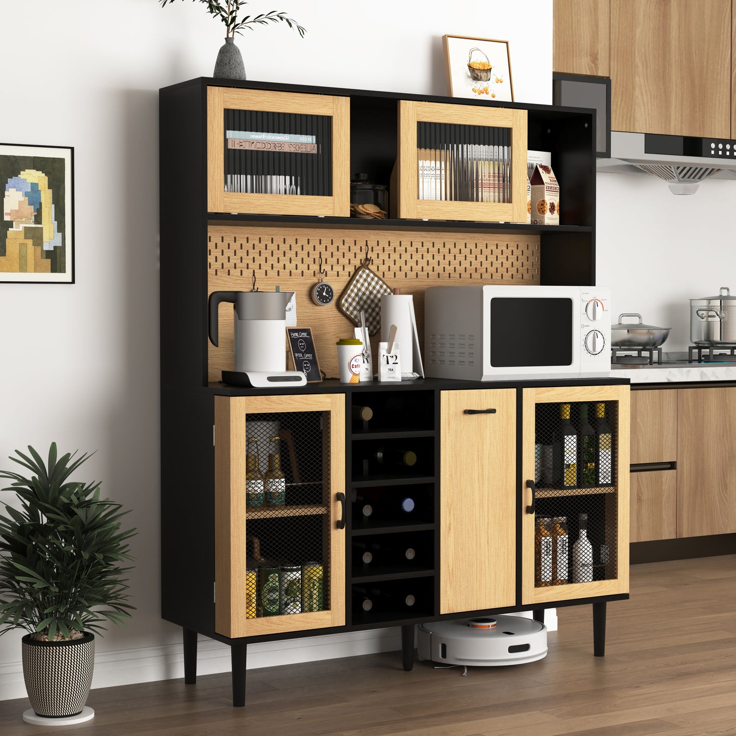 Somerset Modern Velvet Buffet Sideboard Cabinet
