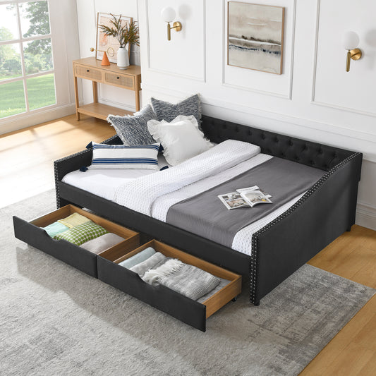 Kingsly Traditional Tufted Daybed Sofa Bed