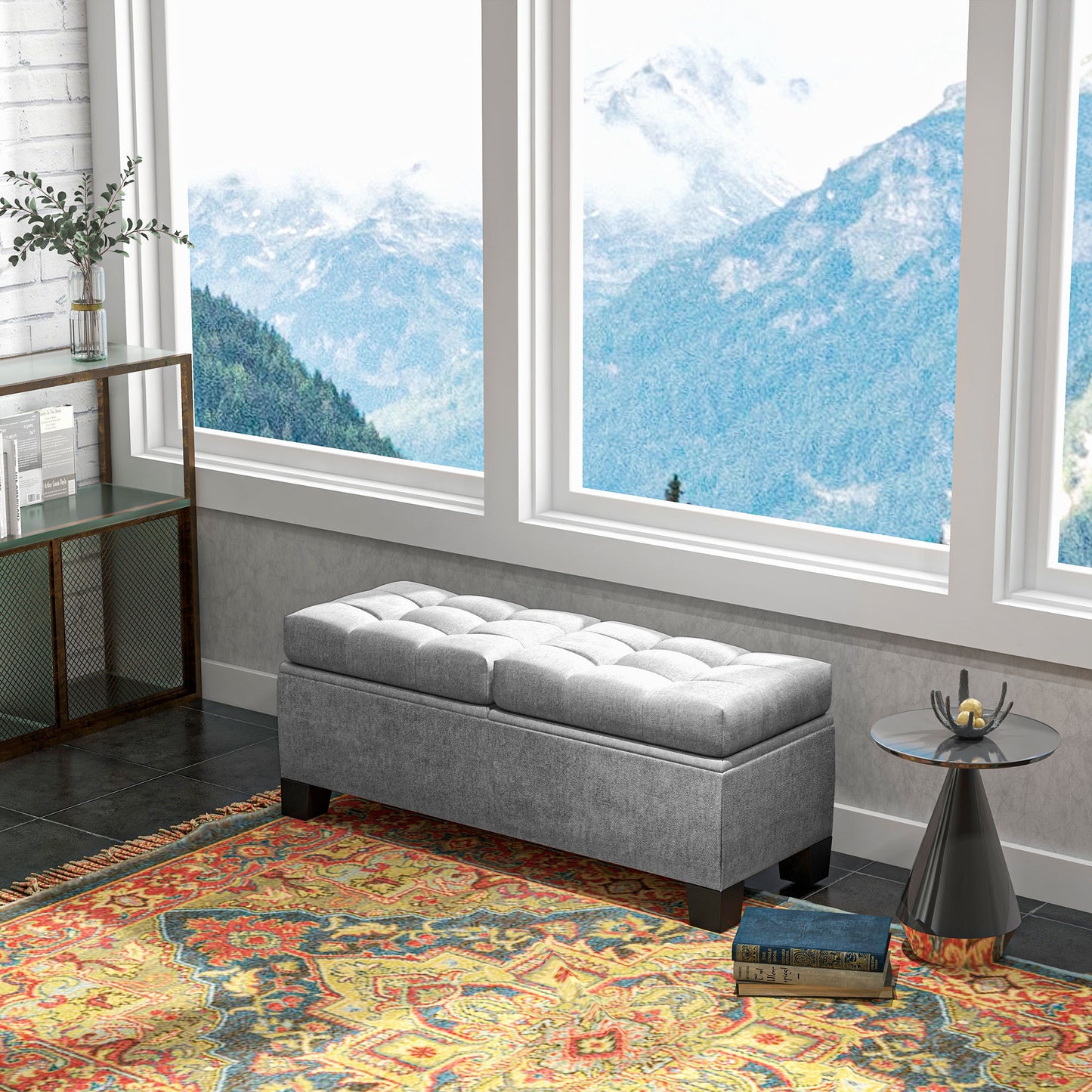 Oakridge Contemporary Button Tufted Bench