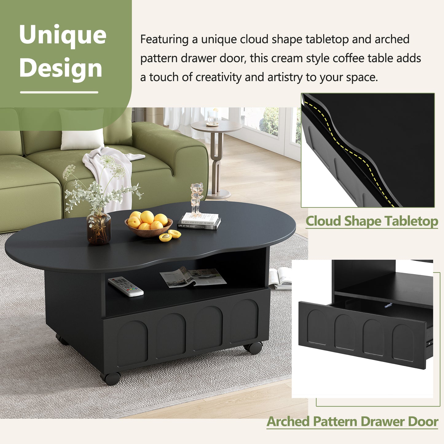 Kingsly Contemporary ON-TREND LED TV Stand