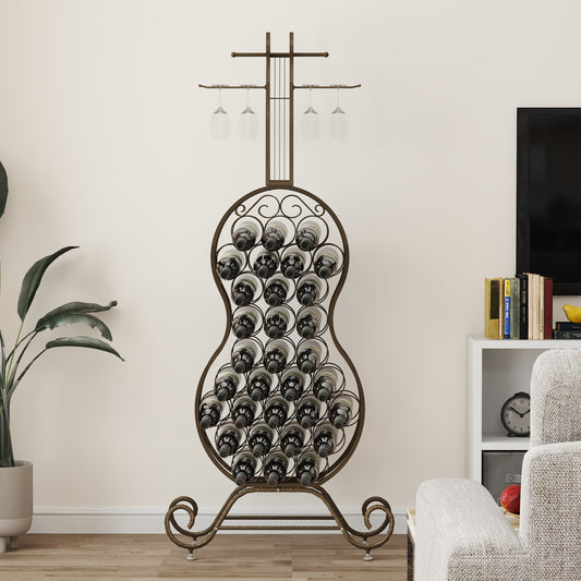 Mission Industrial Cello Shape Wine Bakers Rack