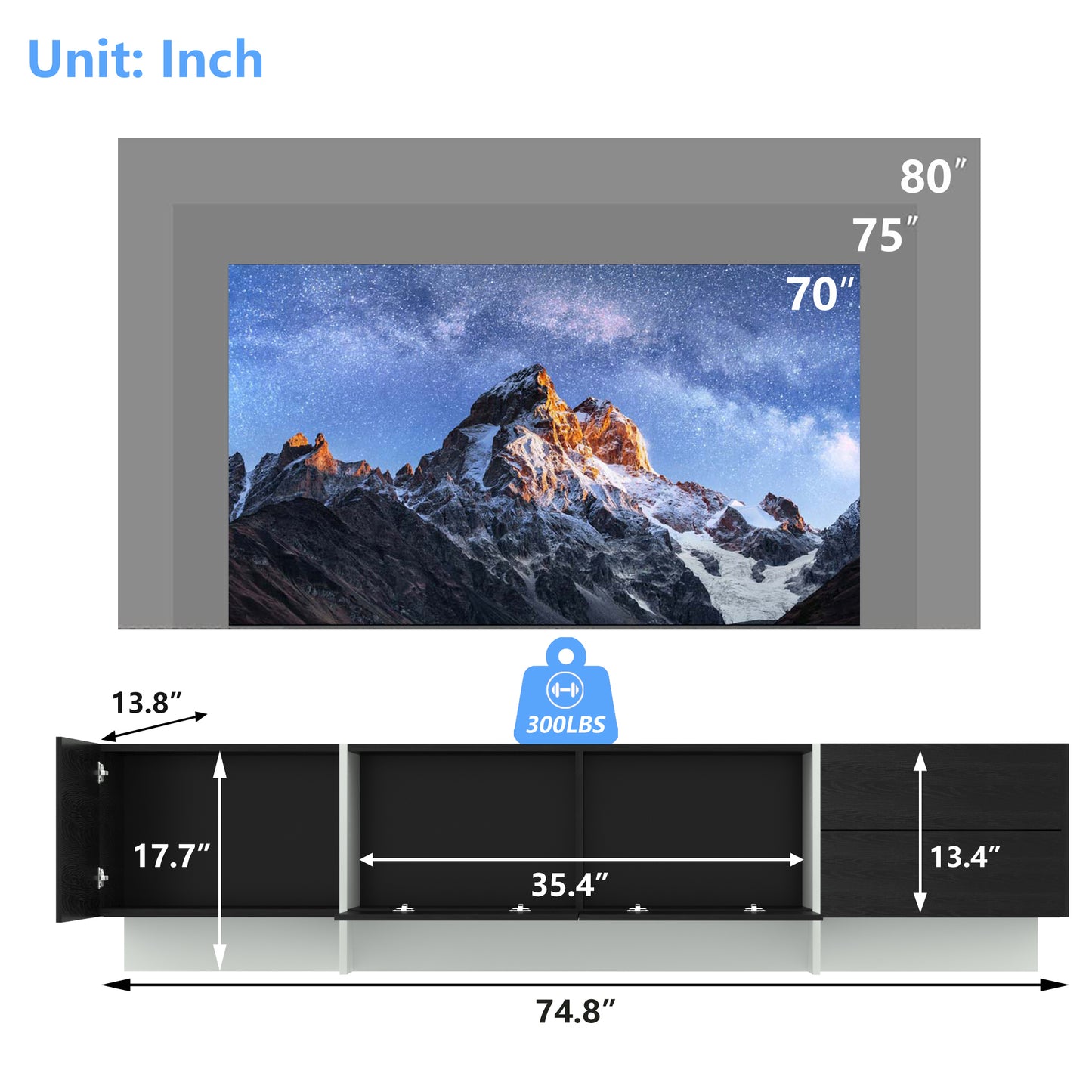 Lula Modern LED TV Remote Console Stand