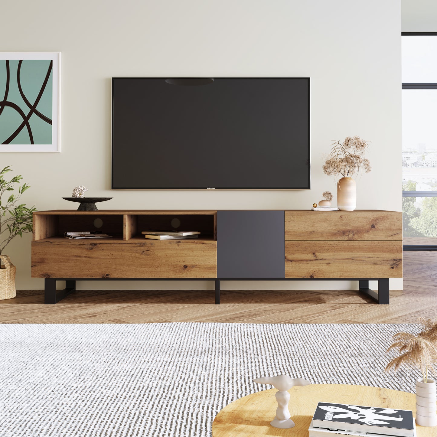Healdsburg Modern TV Console Entertainment