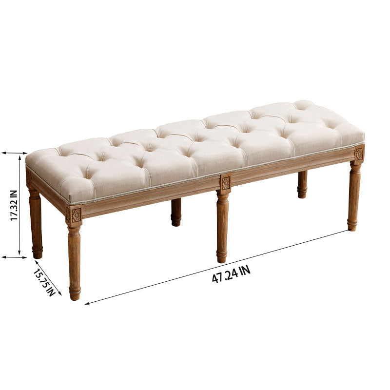 Oakridge Mid-Century Upholstered Tufted Bench