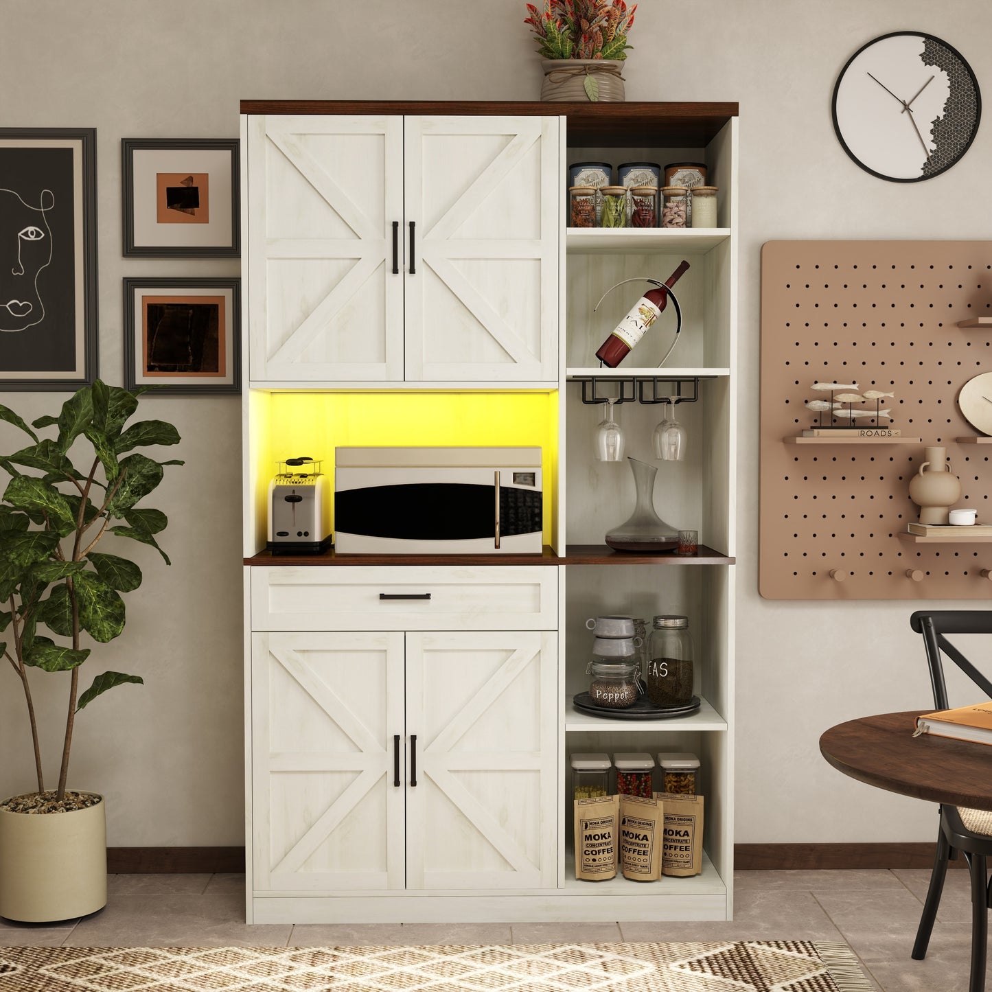 Calista Modern Multifunctional Pantry Sideboard