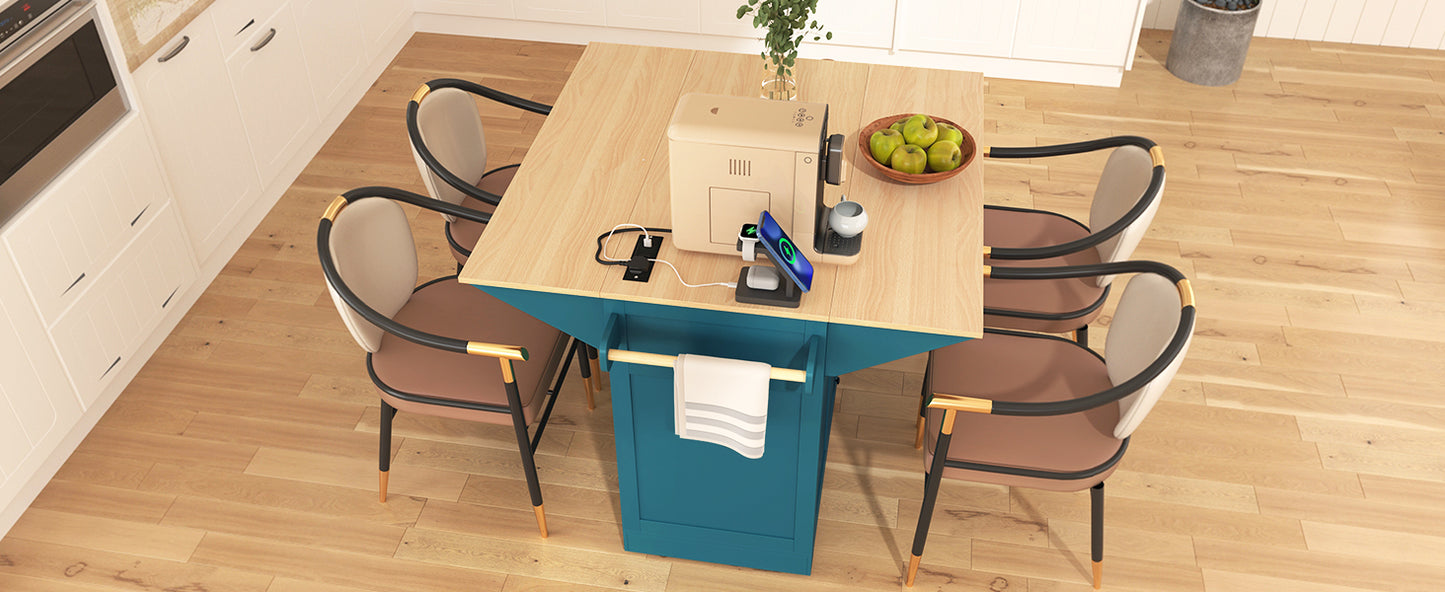 Cleo Modern Rolling Kitchen Cart