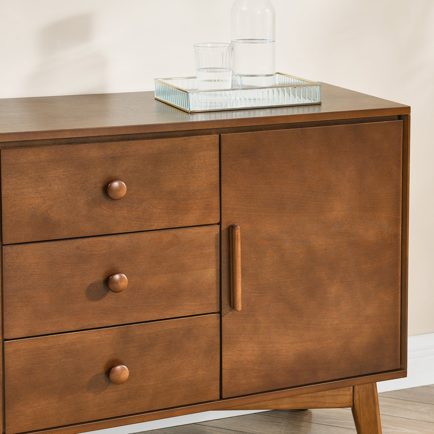 Napa Mid-Century Velvet Accent Console Sideboard