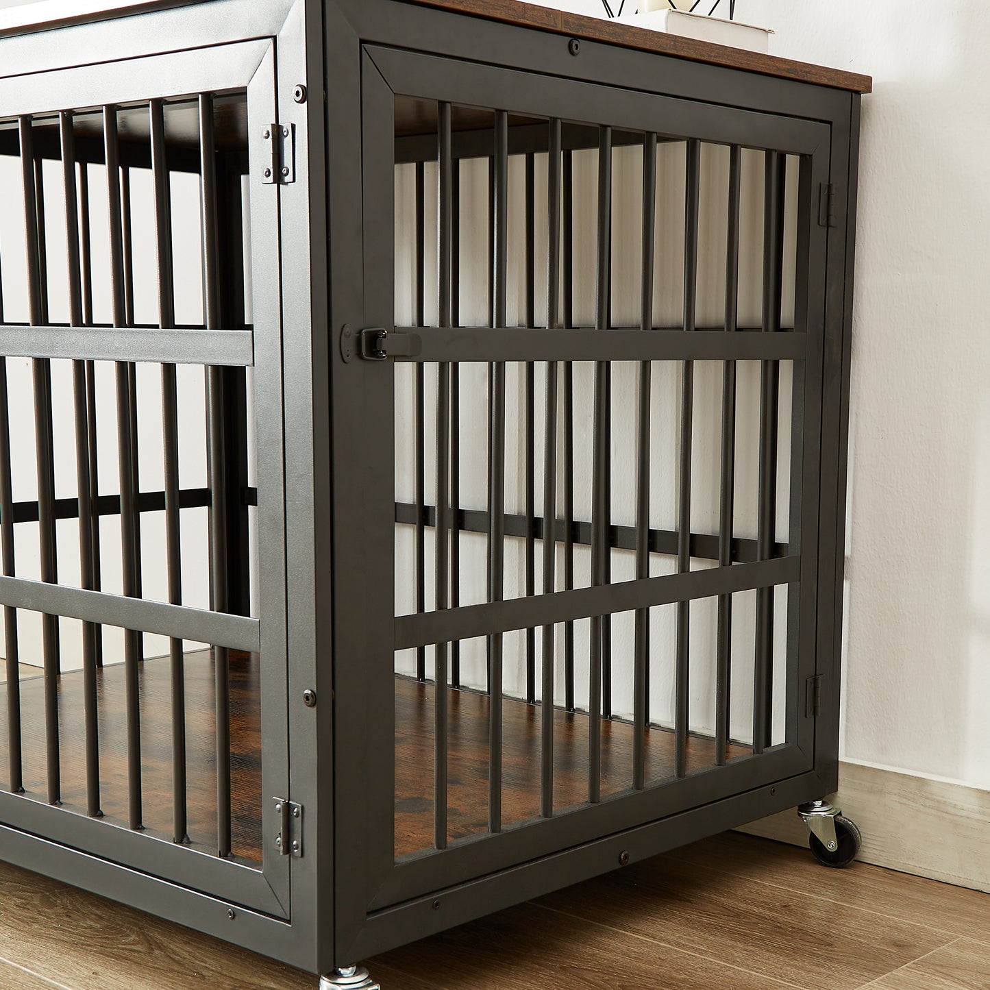Fitch Industrial Iron Rustic Dog Crate