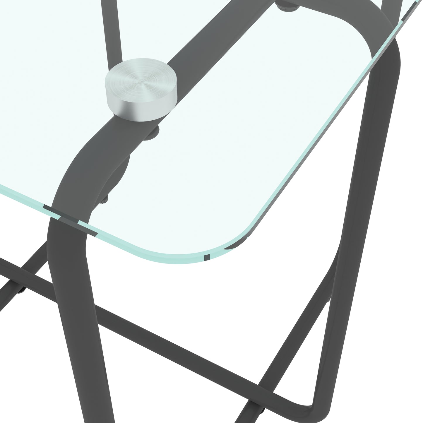 Westport Modern Tempered Glass Side Table