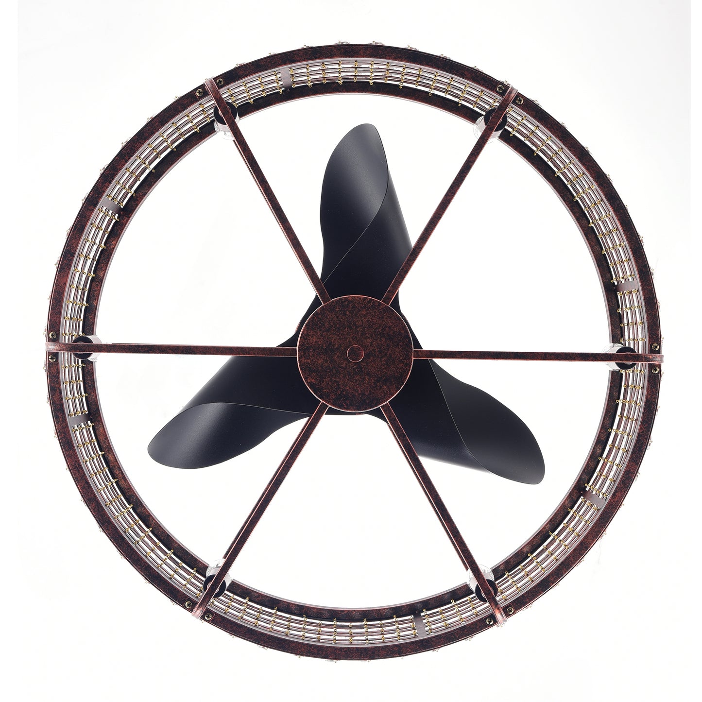 Lula Contemporary Crystal Ceiling Fan Chandelier