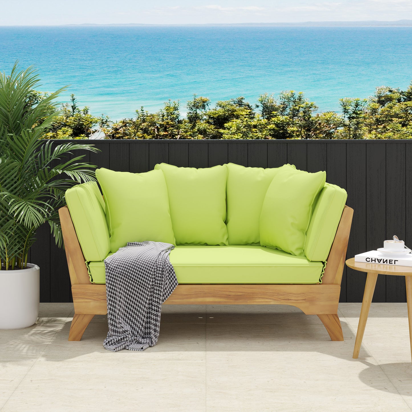 Cleo Contemporary Serene Velvet Daybed Sofa