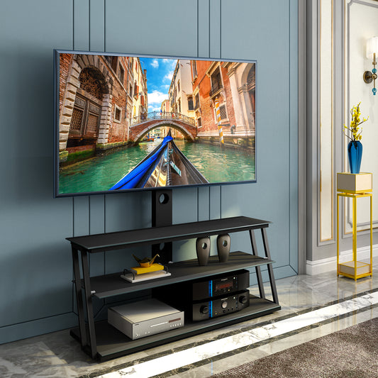 Oakridge Modern Multi-Function Adjustable Glass TV Stand