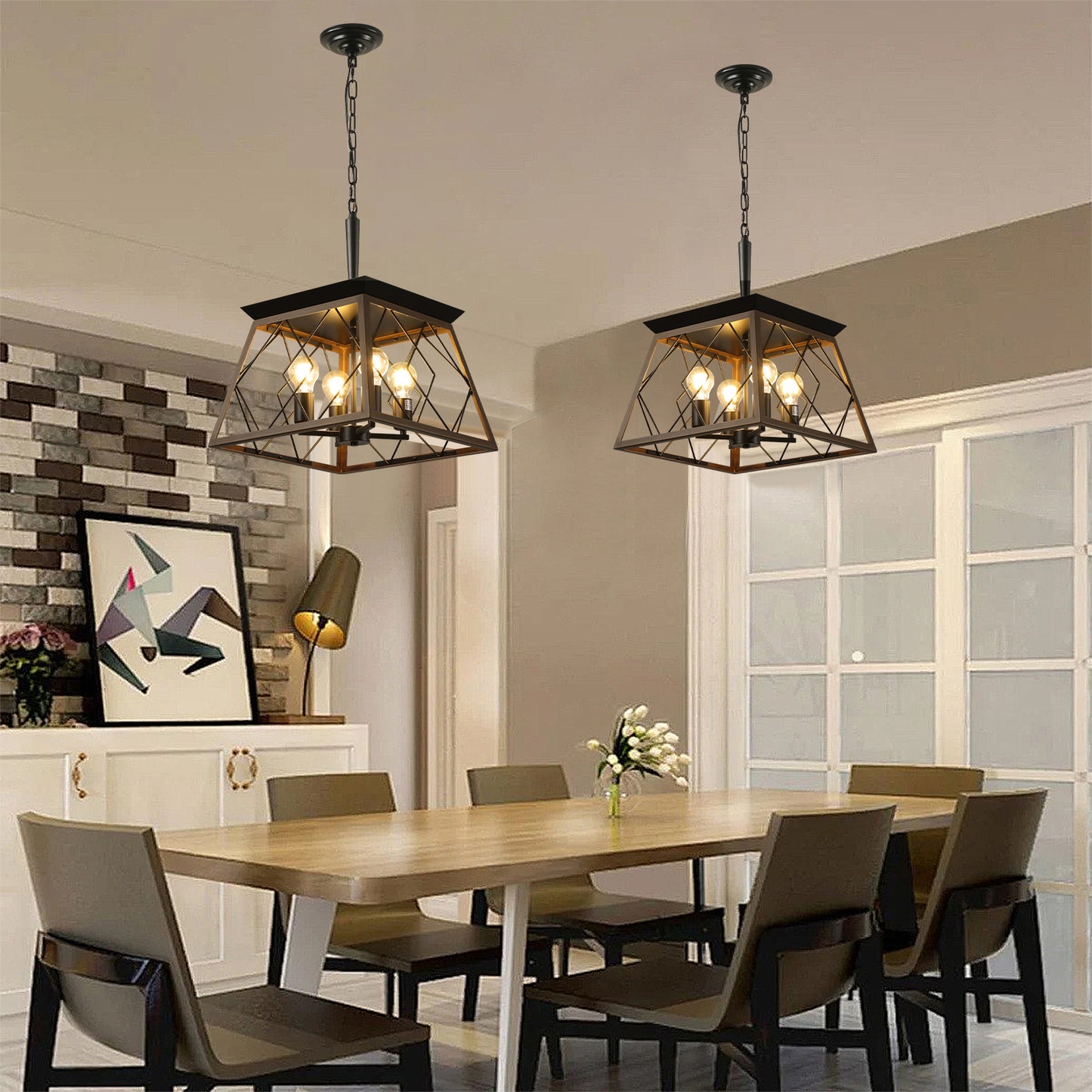 Mission Traditional Industrial Farmhouse Chandelier