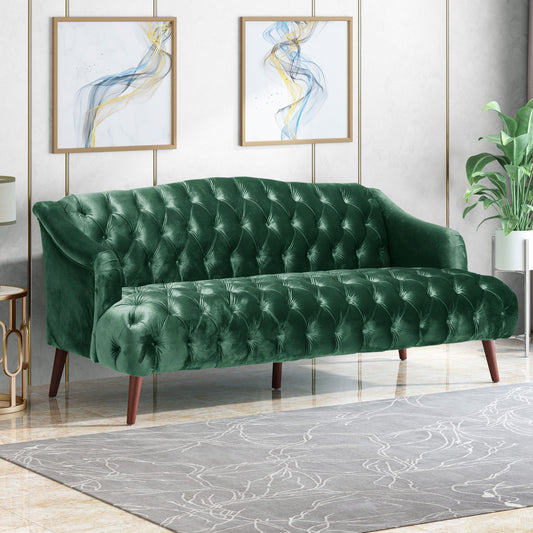 Mission Traditional Velvet Classic Sofa