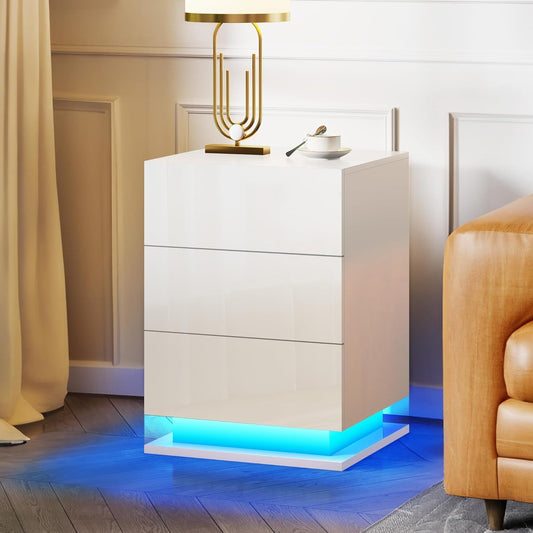 Healdsburg Modern LED Nightstand Side Table