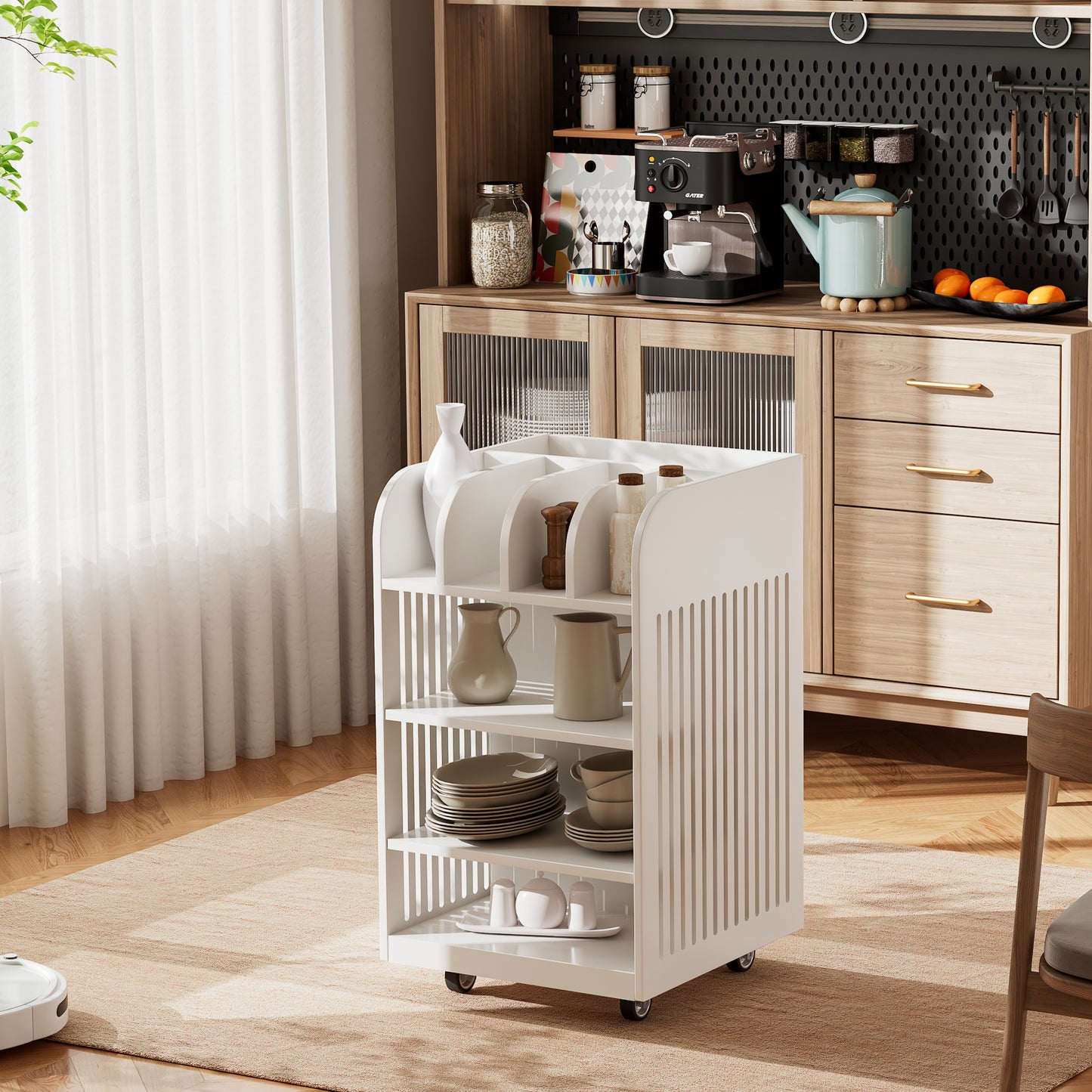 Marites Modern Kitchen Cart Spice Rack