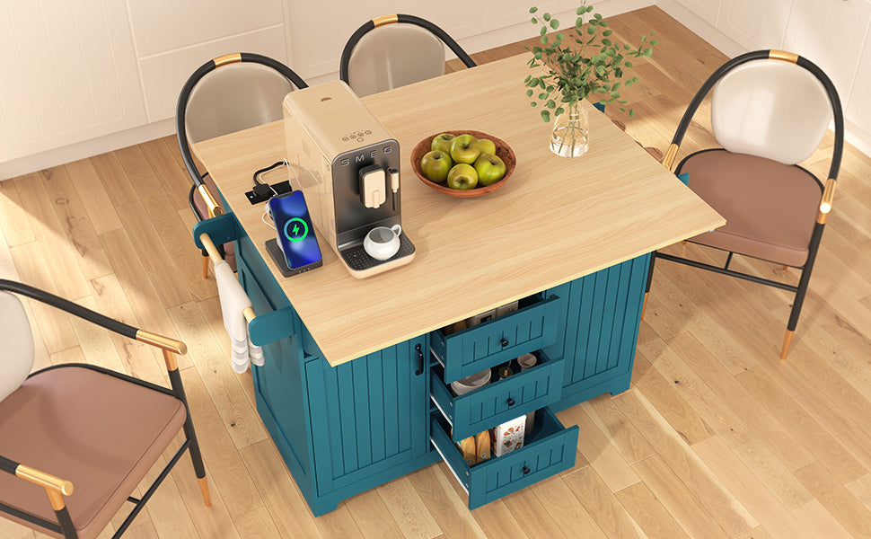 Cleo Modern Rolling Kitchen Cart