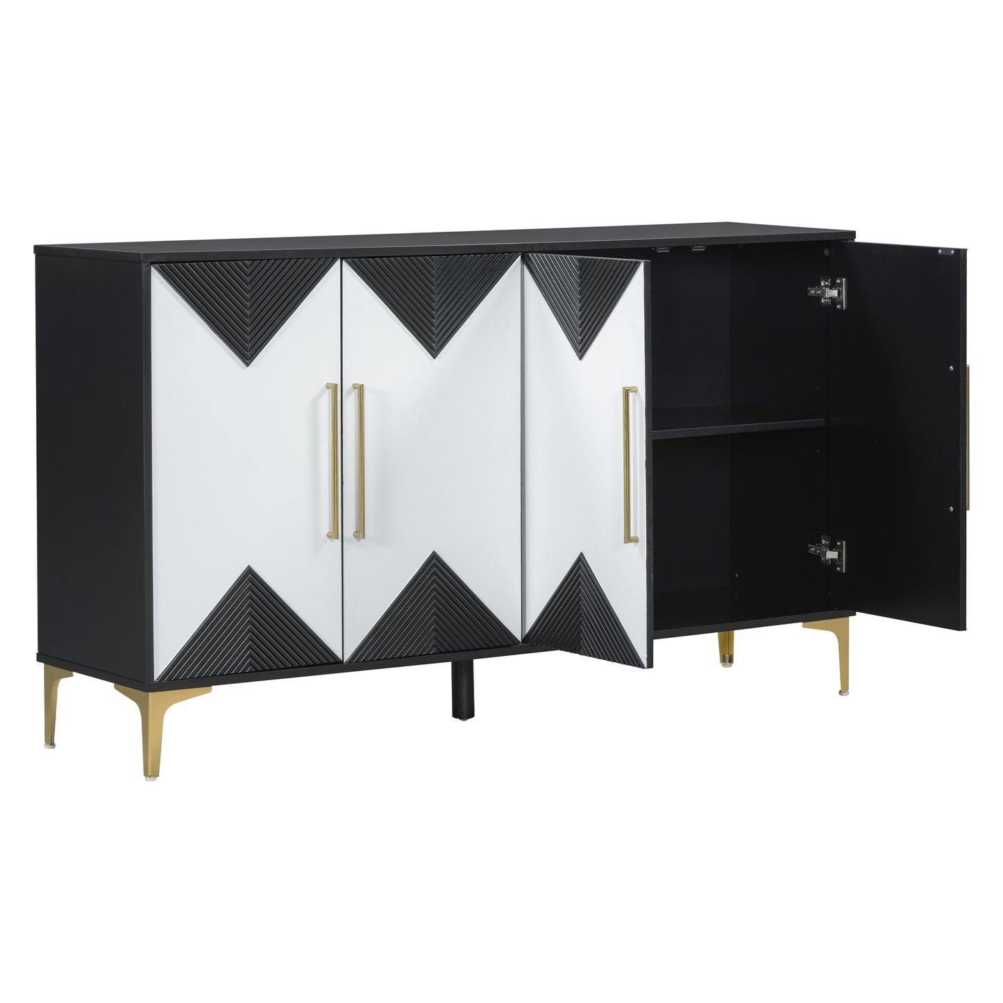 Healdsburg Contemporary U-Style Triangular Pattern Cabinet