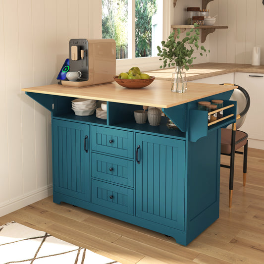 Cleo Modern Rolling Kitchen Cart