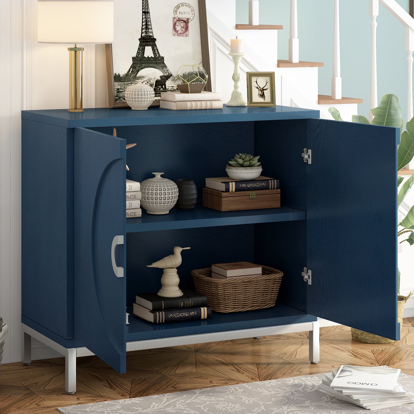 Luz Contemporary Storage Accent Entryway Cabinet