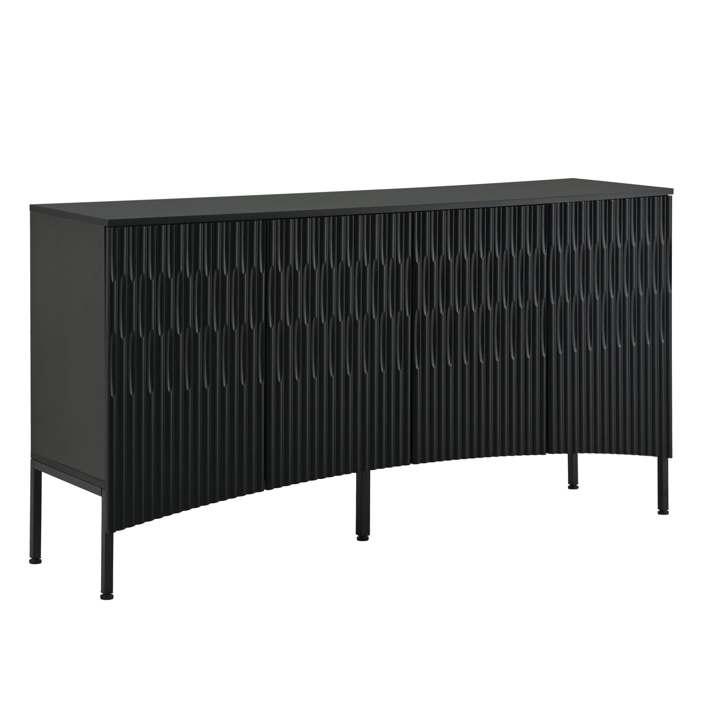 Mission Traditional Elegant Curved Sideboard